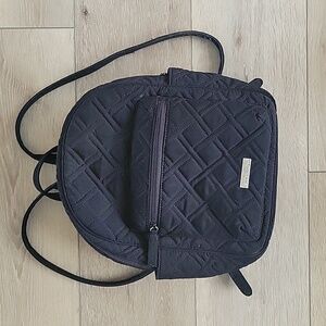 Vera Bradley, black, quilted small backpack